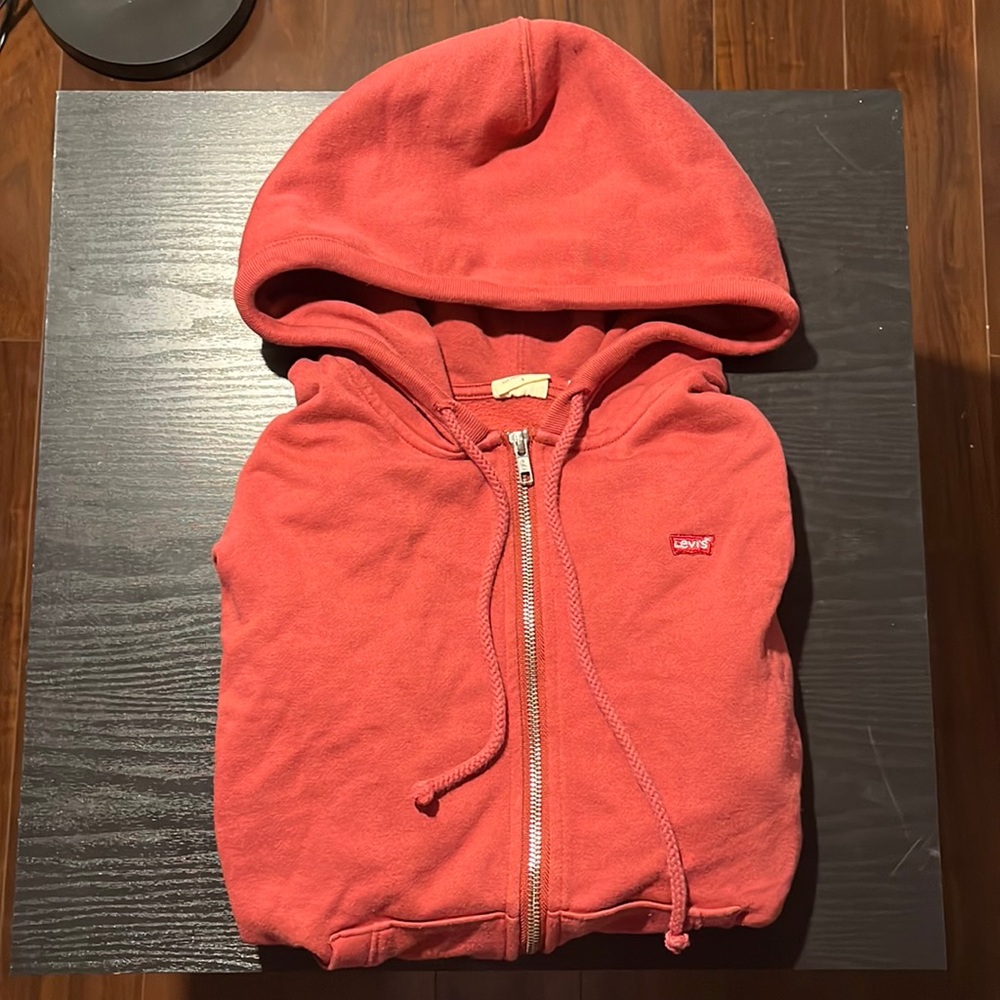 Light Red Levi Zip-up Hoodie
